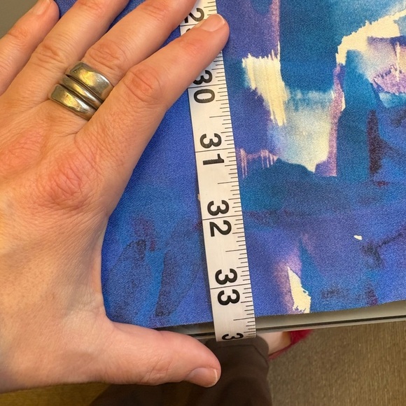 Milly Cut Out Mini Cocktail Dress in multicolor watercolour V-Neck size Small - Picture 11 of 11